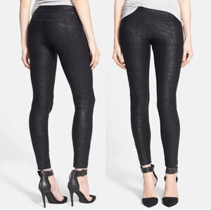 Joe's Jeans Off Duty Jete Black Snake Leggings
